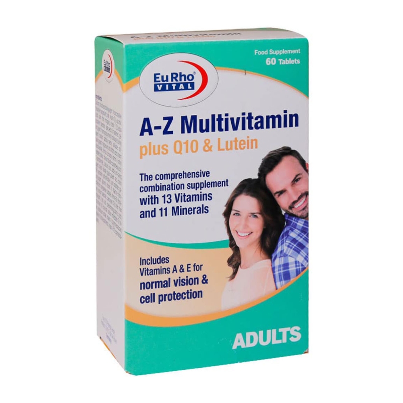 قرص A-Z مولتی پلاس کیوتن و لوتئین-یوروویتال 60 عددی