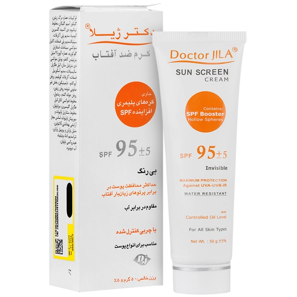 دکتر ژیلا کرم ضدآفتاب بدون رنگ اس پی اف 95