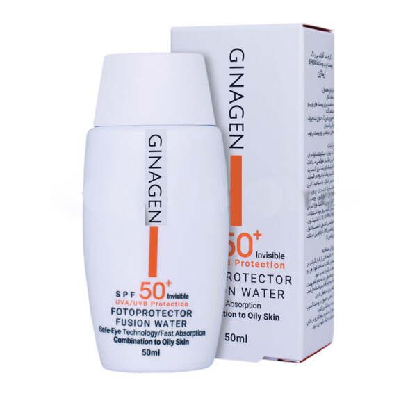 کرم ضد آفتاب بی رنگ پوست خشک و نرمال SPF 50 ژیناژن