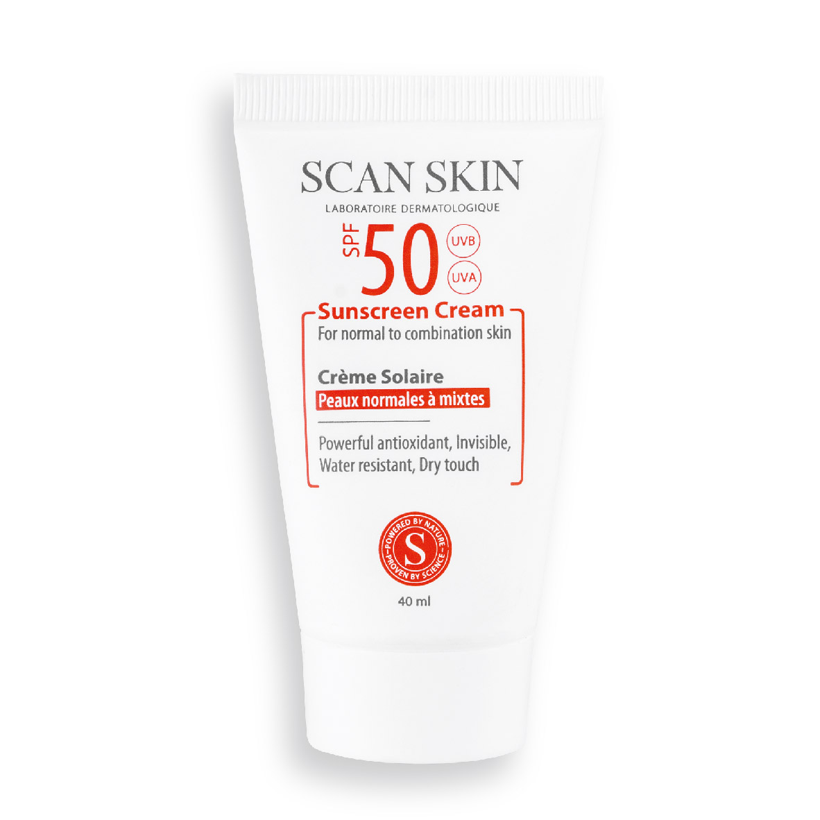 کرم ضد آفتاب SPF50 پوست نرمال تا مختلط اسکن اسکین 40 میلی لیتر
