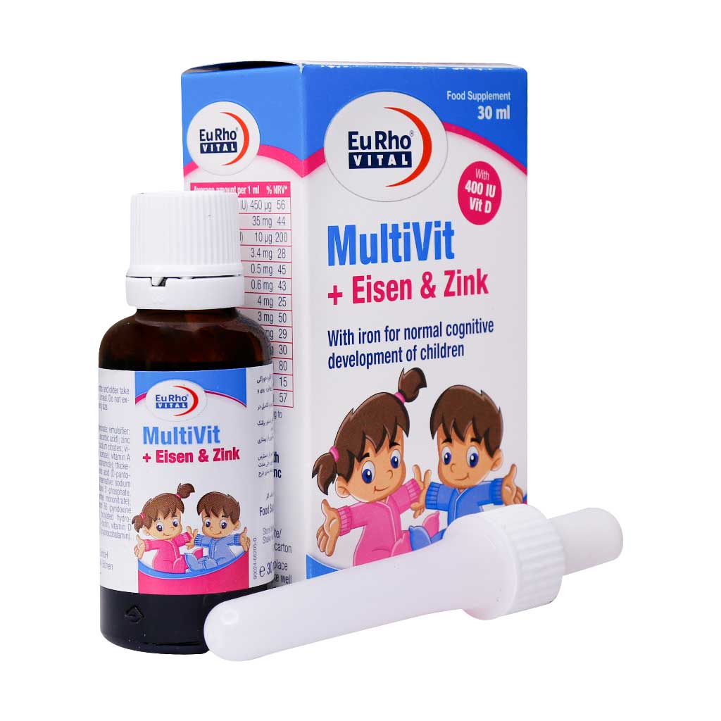 قطره مولتی ویت و آیزن و زینک یوروویتال 30 میلی لیتر
