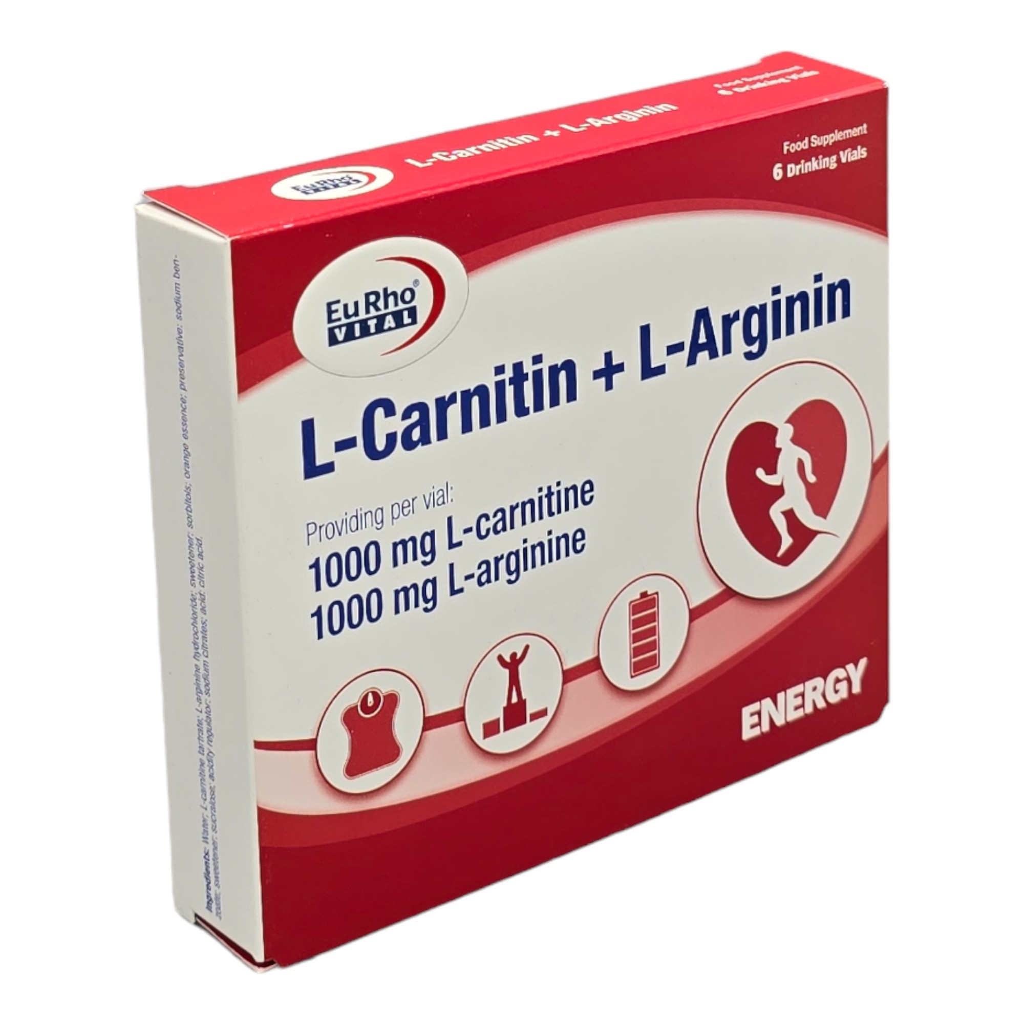 ویال خوراکی ال کارنیتین و ال آرژنین یوروویتال 6 عدد