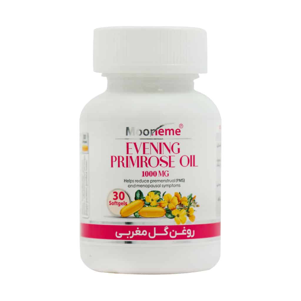 سافت ژل روغن گل مغربی 1000 میلی گرم اکسیر آفرین آریا 30 عدد