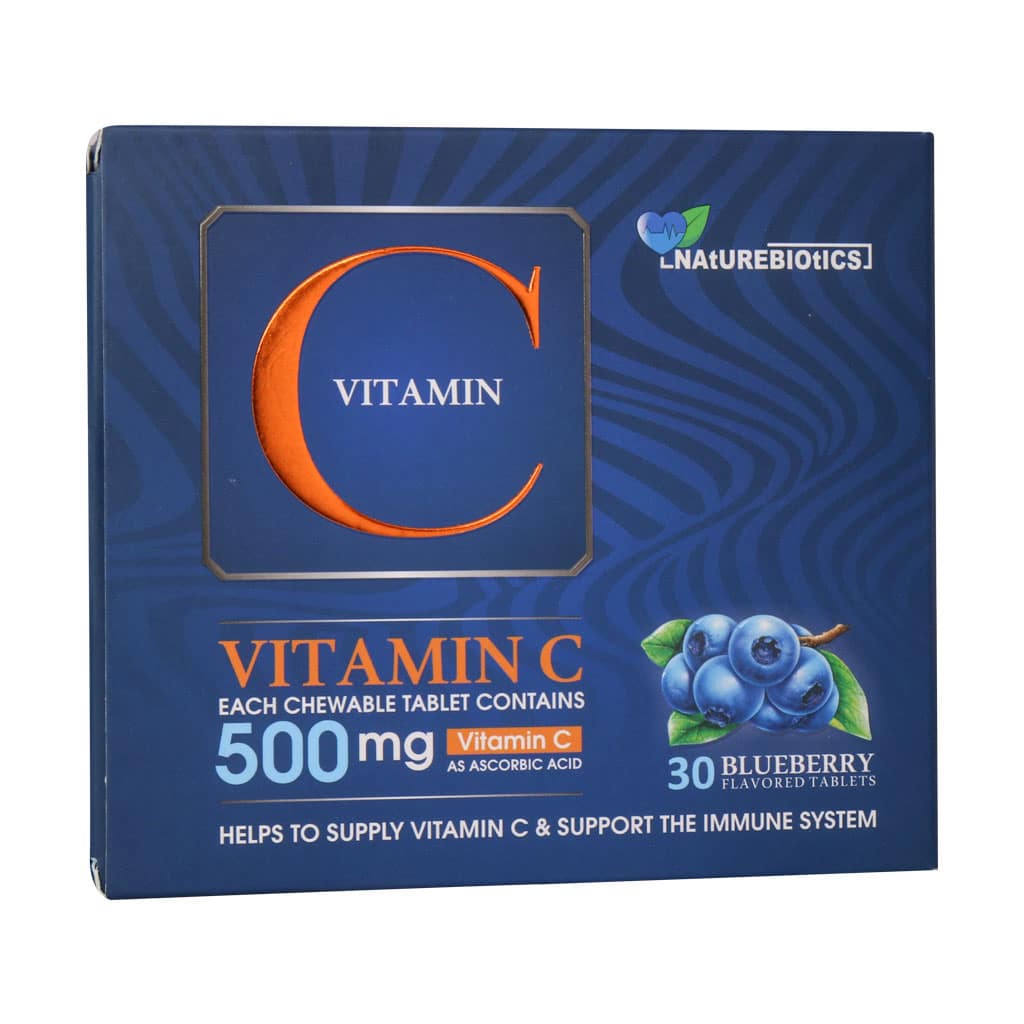 نیچربایوتیکس قرص جویدنی ویتامین ث 500 میلی گرم 30 عدد